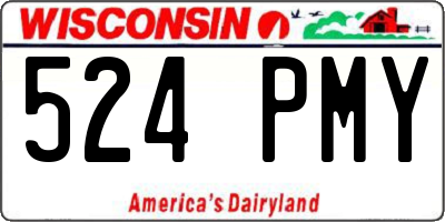 WI license plate 524PMY