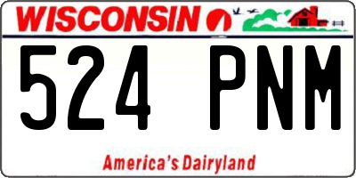 WI license plate 524PNM