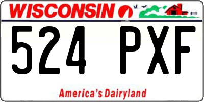WI license plate 524PXF