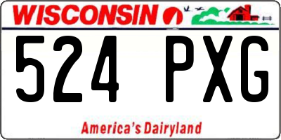 WI license plate 524PXG