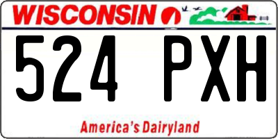 WI license plate 524PXH