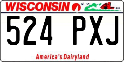 WI license plate 524PXJ