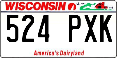 WI license plate 524PXK