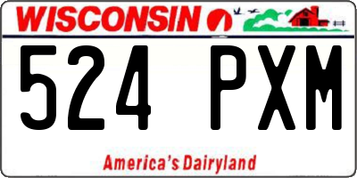 WI license plate 524PXM