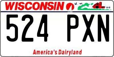 WI license plate 524PXN