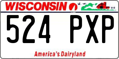 WI license plate 524PXP