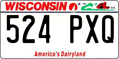 WI license plate 524PXQ