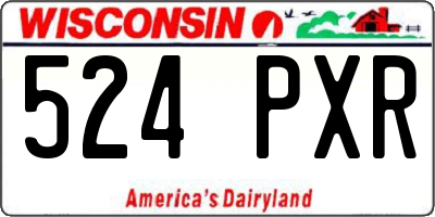 WI license plate 524PXR