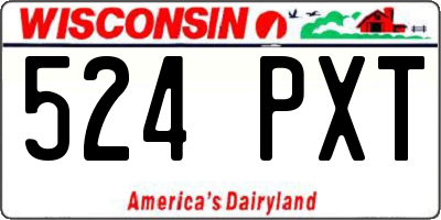 WI license plate 524PXT