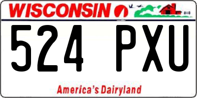 WI license plate 524PXU