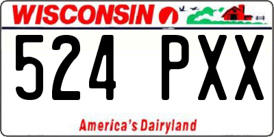 WI license plate 524PXX