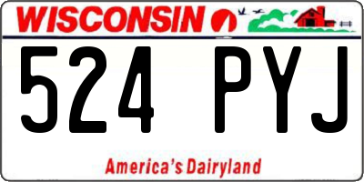 WI license plate 524PYJ