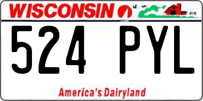 WI license plate 524PYL