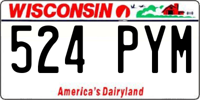 WI license plate 524PYM