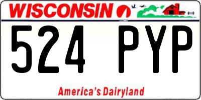 WI license plate 524PYP