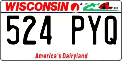 WI license plate 524PYQ