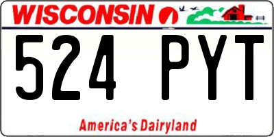 WI license plate 524PYT