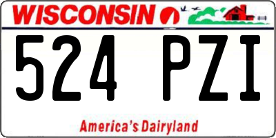 WI license plate 524PZI