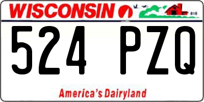 WI license plate 524PZQ