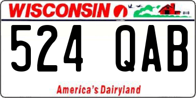 WI license plate 524QAB