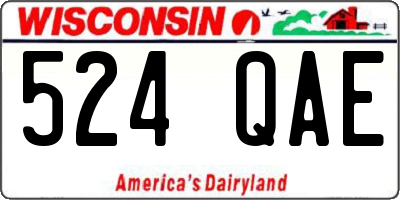 WI license plate 524QAE