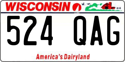 WI license plate 524QAG