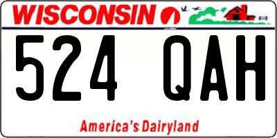 WI license plate 524QAH