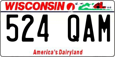 WI license plate 524QAM