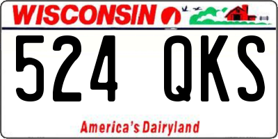 WI license plate 524QKS