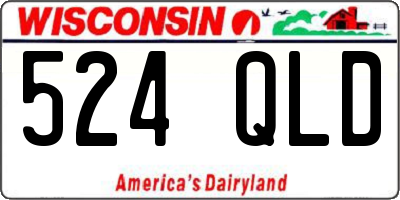 WI license plate 524QLD