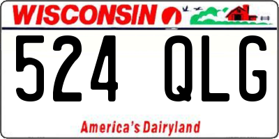 WI license plate 524QLG