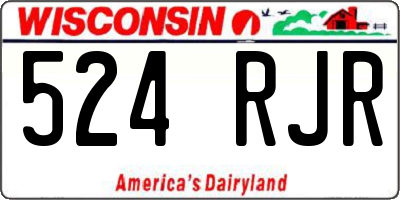 WI license plate 524RJR