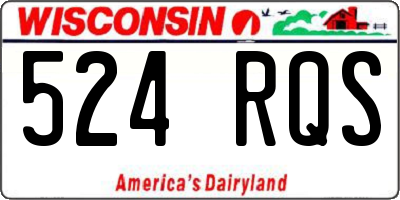 WI license plate 524RQS