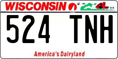 WI license plate 524TNH