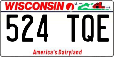 WI license plate 524TQE