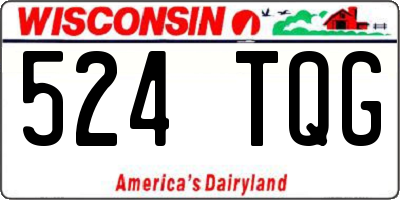 WI license plate 524TQG