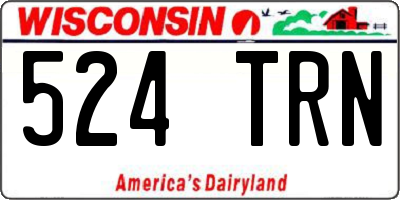 WI license plate 524TRN