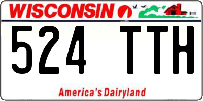 WI license plate 524TTH
