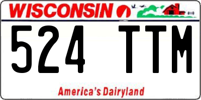 WI license plate 524TTM