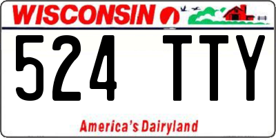 WI license plate 524TTY
