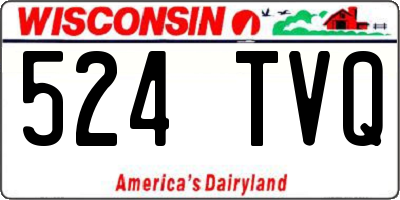 WI license plate 524TVQ