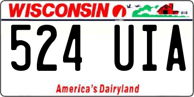 WI license plate 524UIA