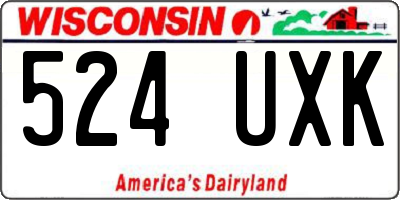 WI license plate 524UXK