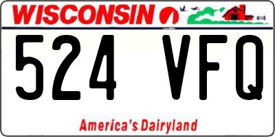 WI license plate 524VFQ