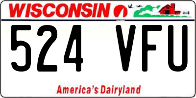 WI license plate 524VFU
