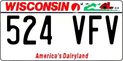 WI license plate 524VFV