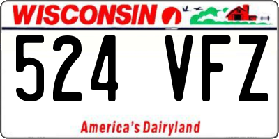 WI license plate 524VFZ