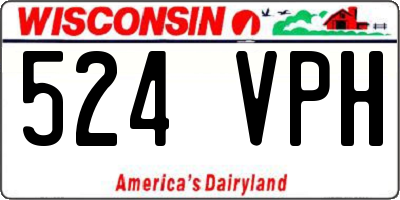 WI license plate 524VPH