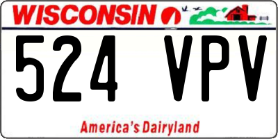 WI license plate 524VPV