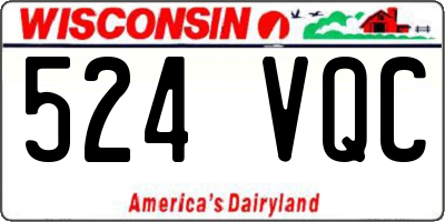 WI license plate 524VQC